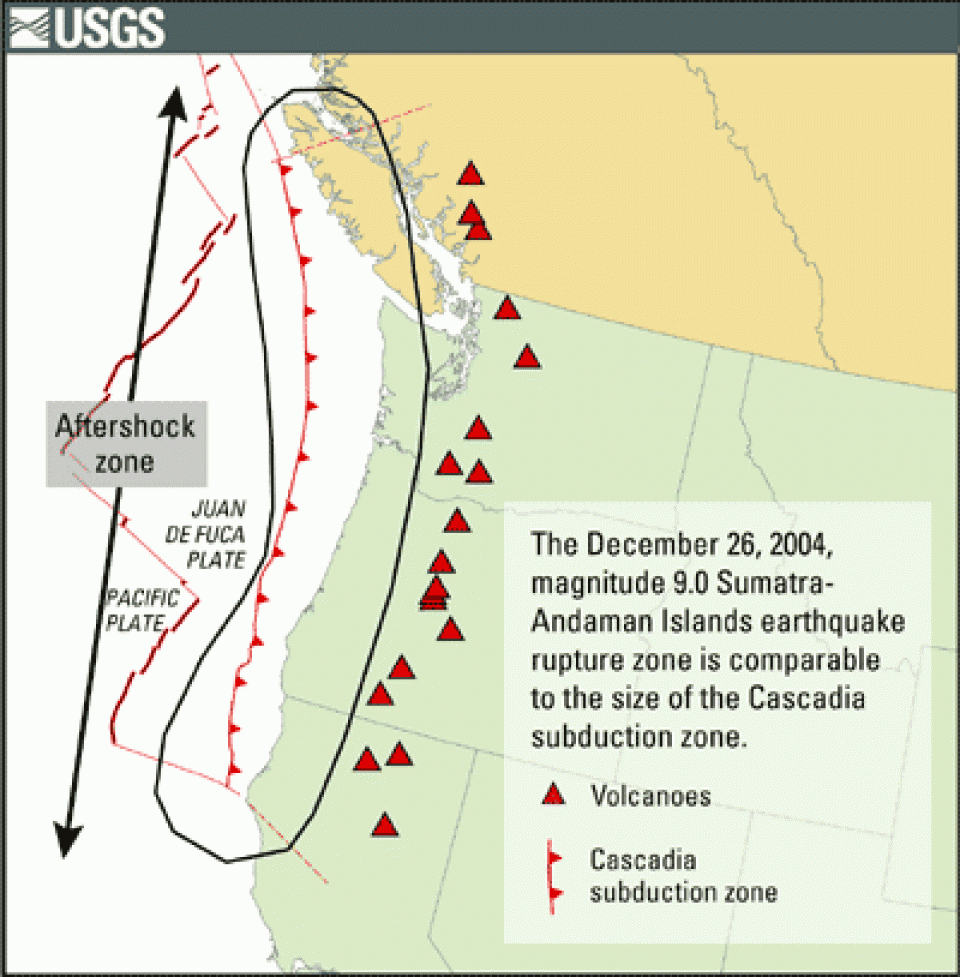 Click to enlarge Cascadia Subduction Zone