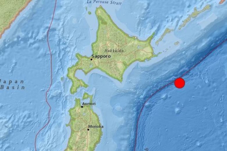 Hokkaido quake map