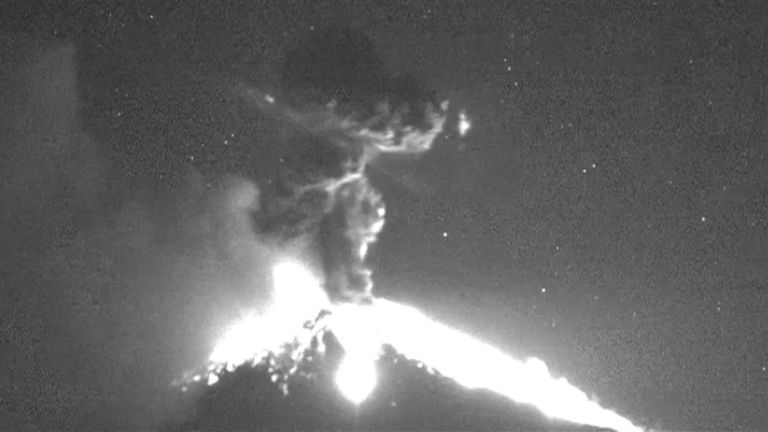 Popocatepetl Volcano in Mexico