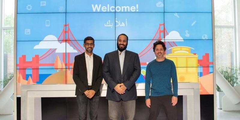 Click to enlarge MbS Pichai Brin google saudi arabia