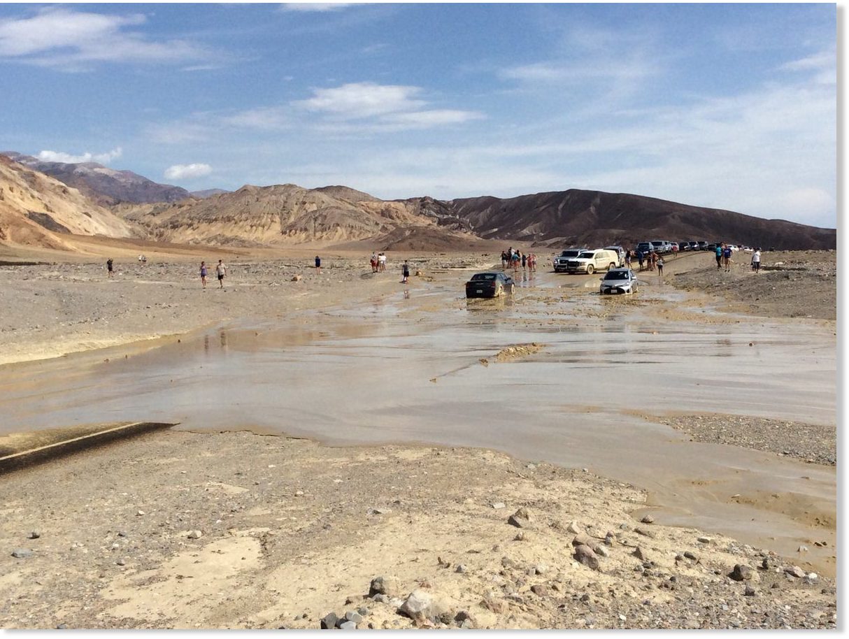 Death Valley, America's driest location swamped by flooding Earth