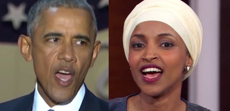 Ilhan Omar and Barack Obama