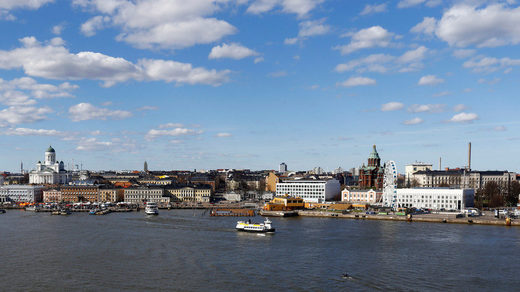 FILE PHOTO: A general view of Helsinki, Finland, where the tunnel is to start