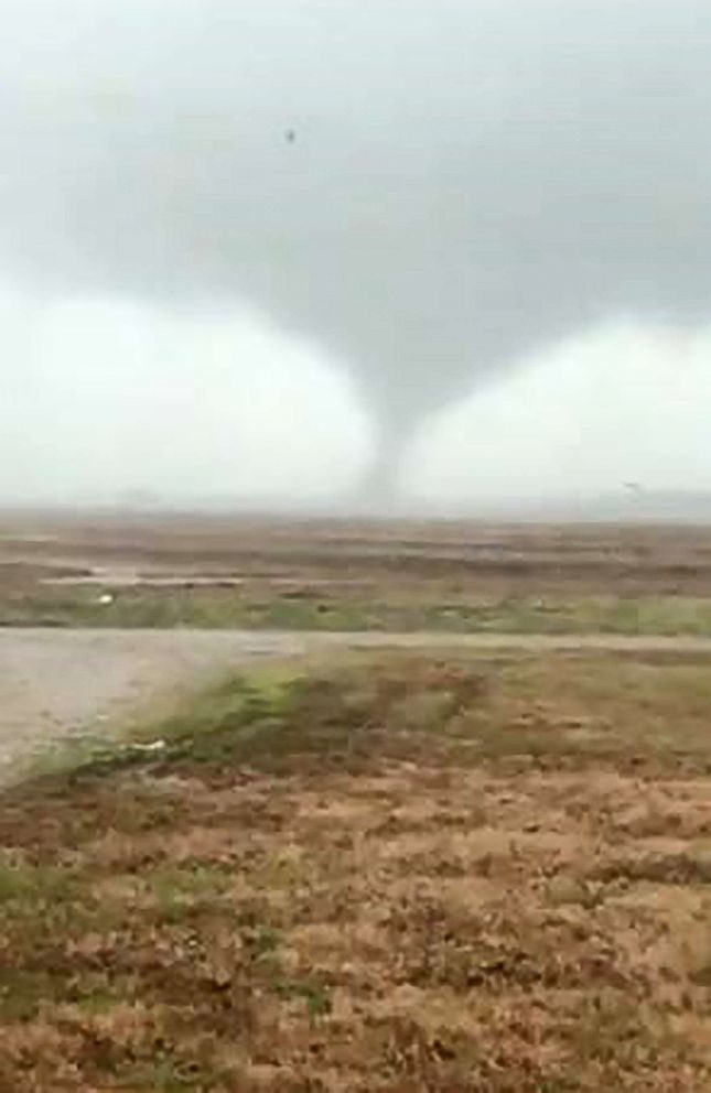 A tornado is pictured near Slovak, Ark.