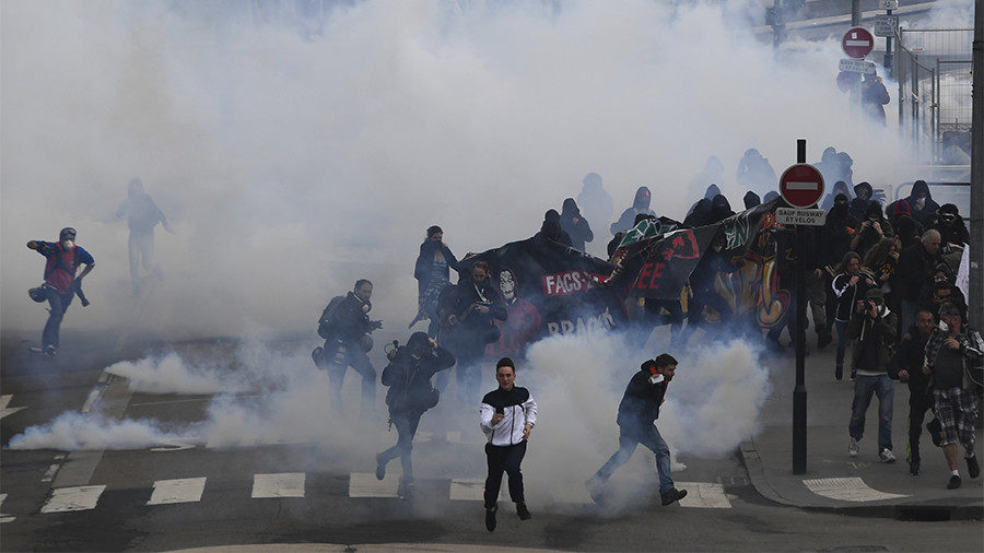 France police tear gas