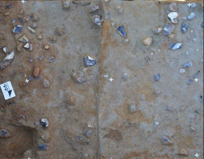 Click to enlarge A flint workshop belonging to Neanderthals