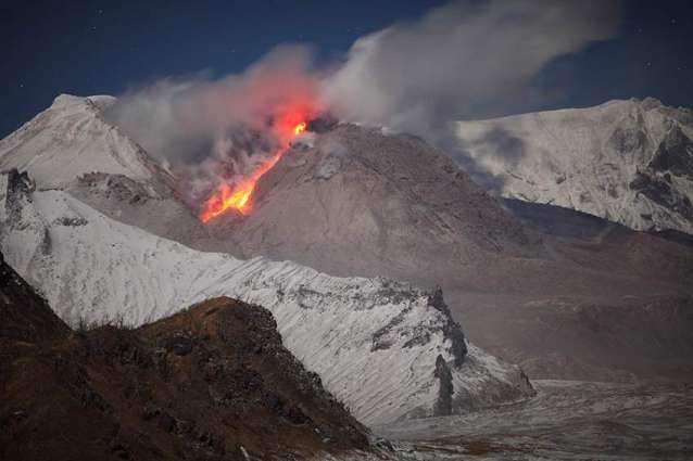 Click to enlarge The Shiveluch volcano