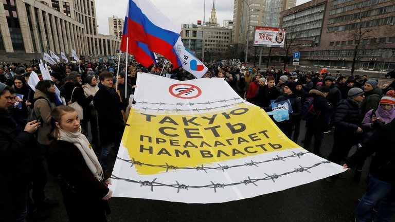 internet freedom protesters Moscow