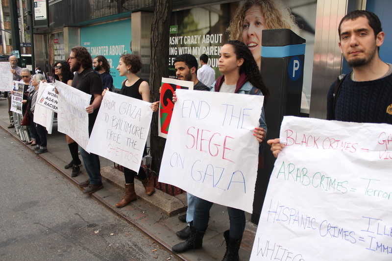 Click to enlarge Boycott Divest Sanction BDS Palestine protest
