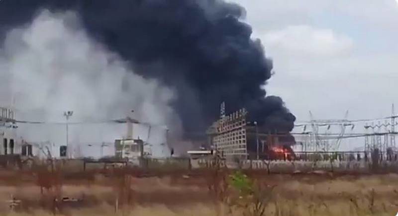 Click to enlarge fire blackout Venezuela