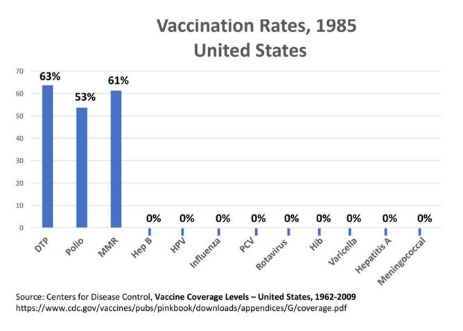 Vacine Rates, 1985 United States