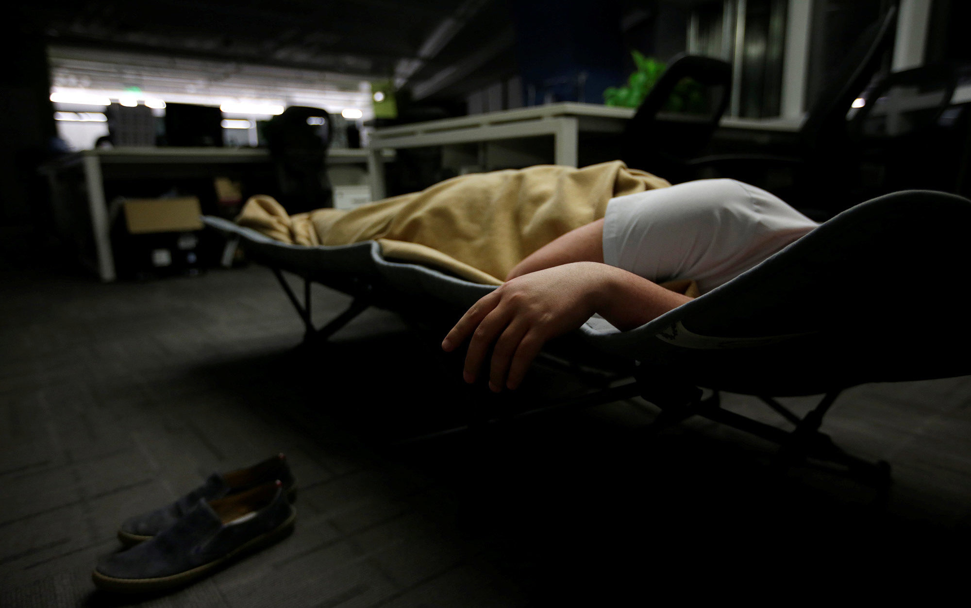 Click to enlarge sleeping at the office