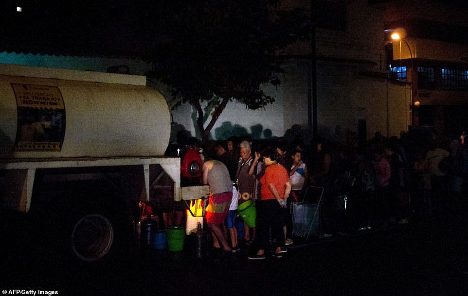 water truck caracas blackout