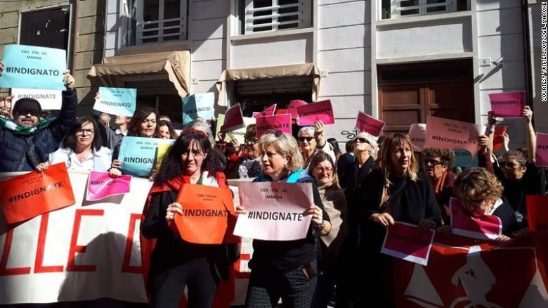 Italian protesters