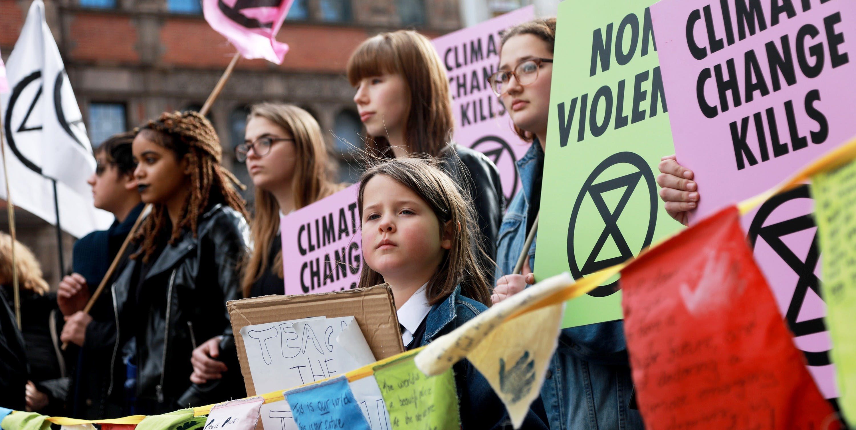 Click to enlarge protest group Extinction Rebellion