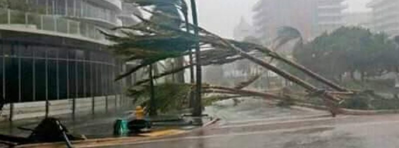 Damage in the city of Beira, Mozambique after Tropical Cyclone Idai landfall