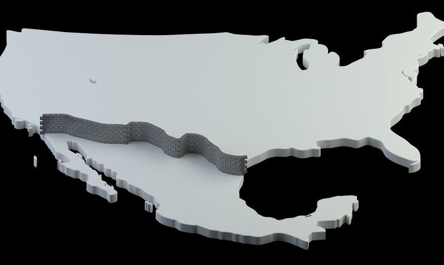 Click to enlarge Trump wall map