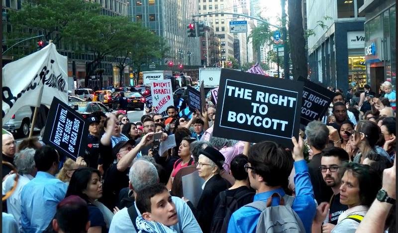 Click to enlarge BDS demonstration New York