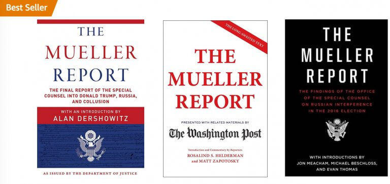 Click to enlarge mueller report books