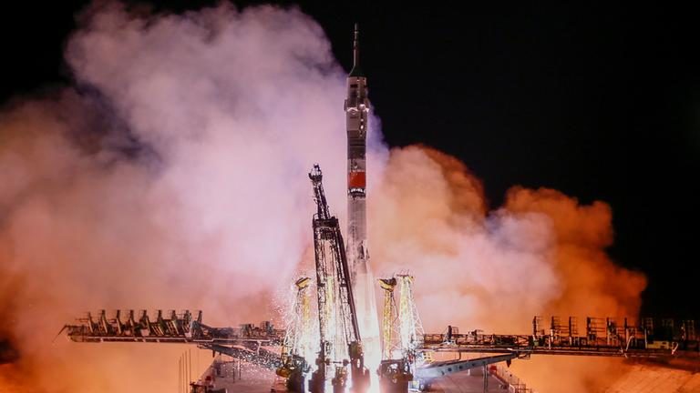 Click to enlarge The Soyuz MS-12 spacecraft
