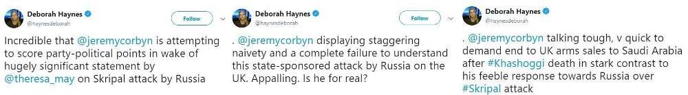 Deborah Haynes Attacking Jeremy Corbyn