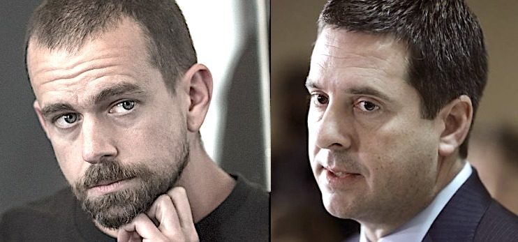 Click to enlarge Jack Dorsey/Devin Nunes