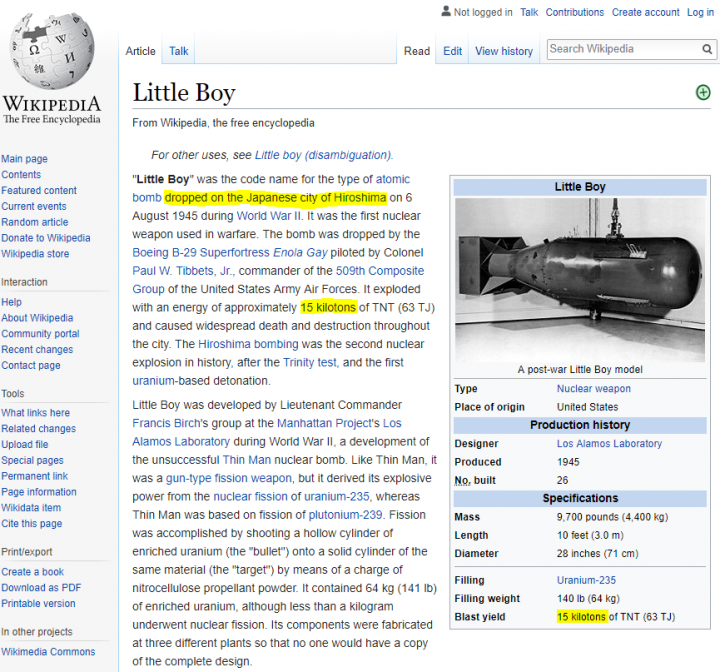 Click to enlarge Wikipedia Little Boy