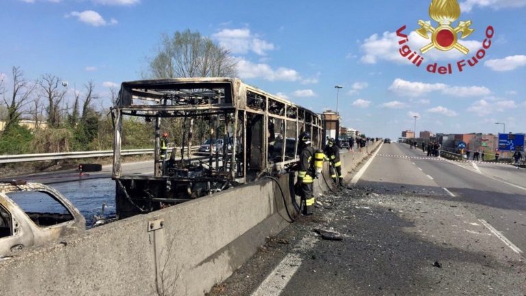 burning bus
