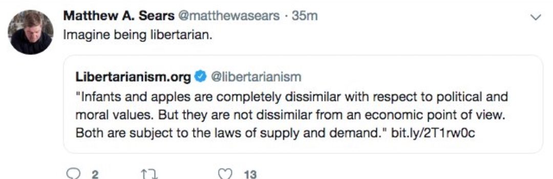 Sears Libertarian tweet