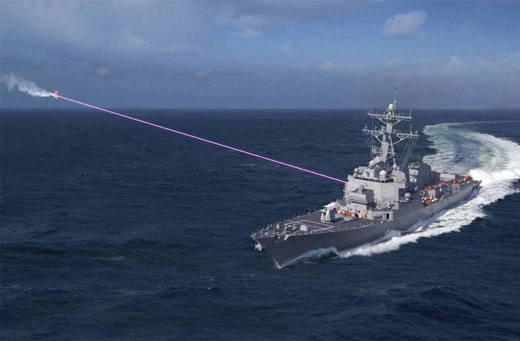HELIOS laser system on a destroyer.