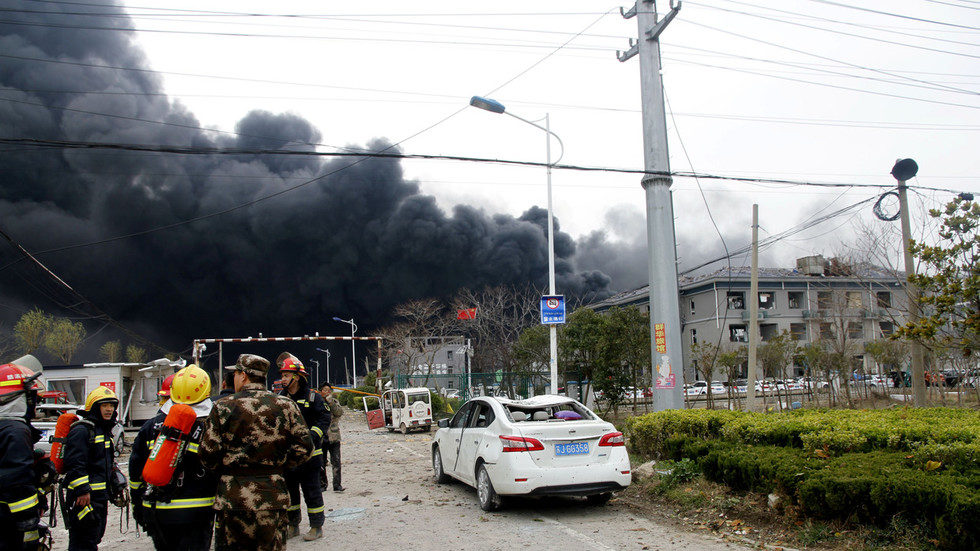 Chinese explosion site