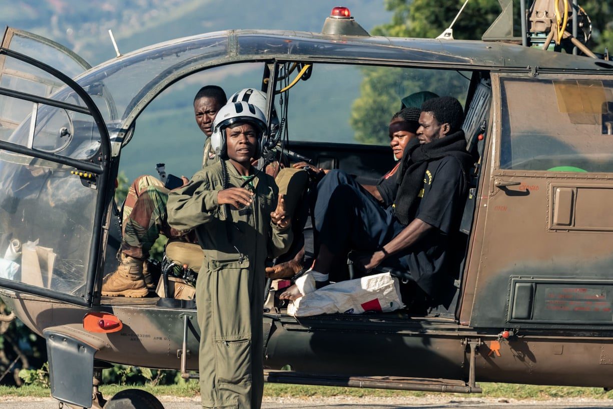 A man with an injured foot arrives