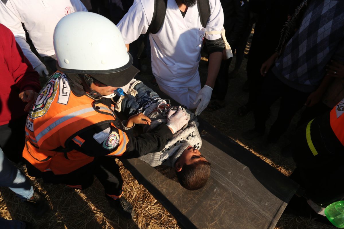 Click to enlarge injury child gaza march of return protest