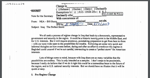 secret memo iraq cover