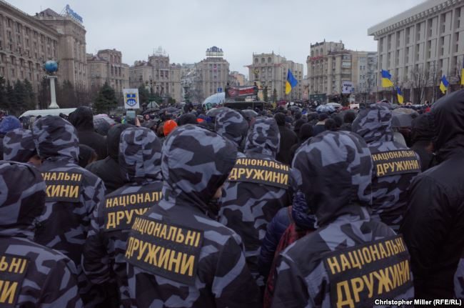 Click to enlarge National Militia rally in central Kyiv