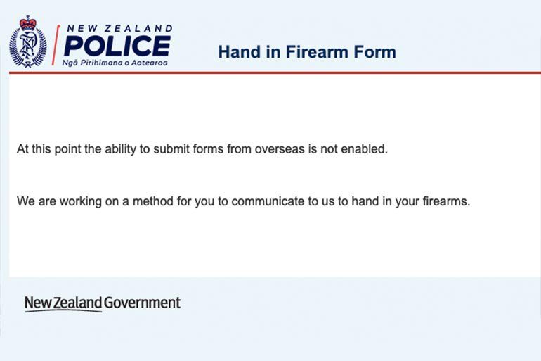 New Zealand police firearms
