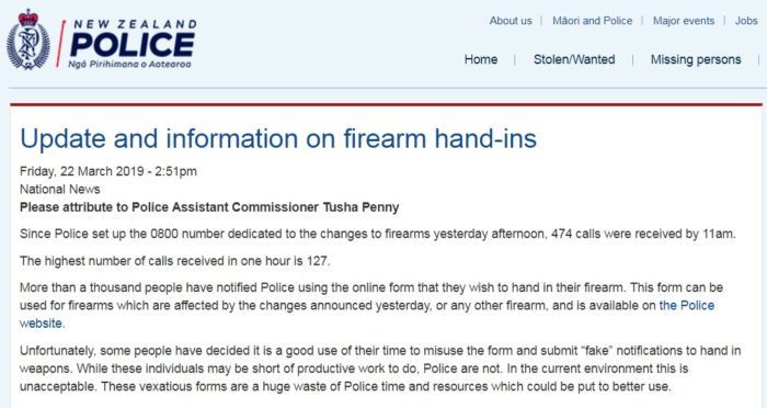 firearm hand-ins