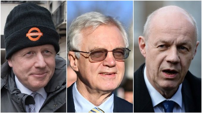 Boris Johnson David Davis  Damian Green