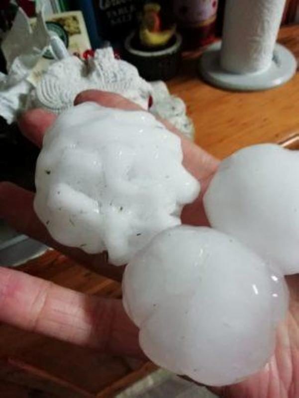Hail the size of tennis balls broke windows and roofs in Newcastle
