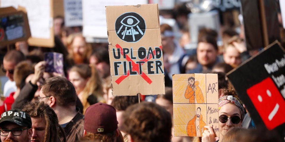 Click to enlarge EU copyright directive protest
