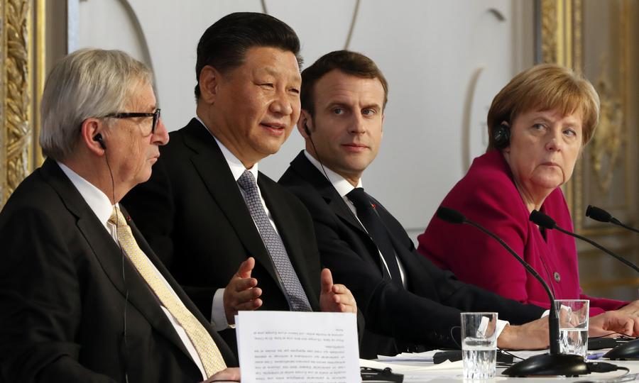 Click to enlarge merkel xi macron juncker