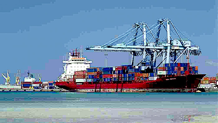 Click to enlarge tanker at dock