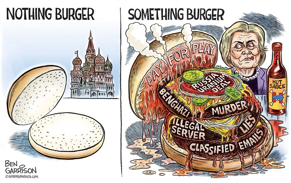 clinton nothing-burger cartoon