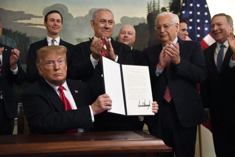 Click to enlarge Trump Golan Netanyahu