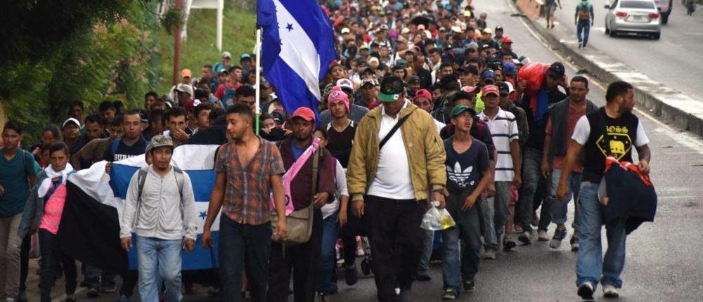 Click to enlarge migrant caravan central america