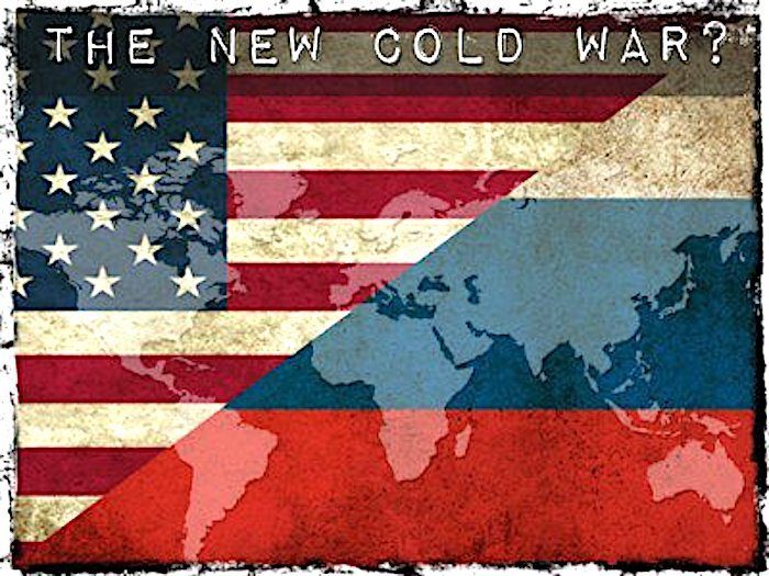 Russia/US flags