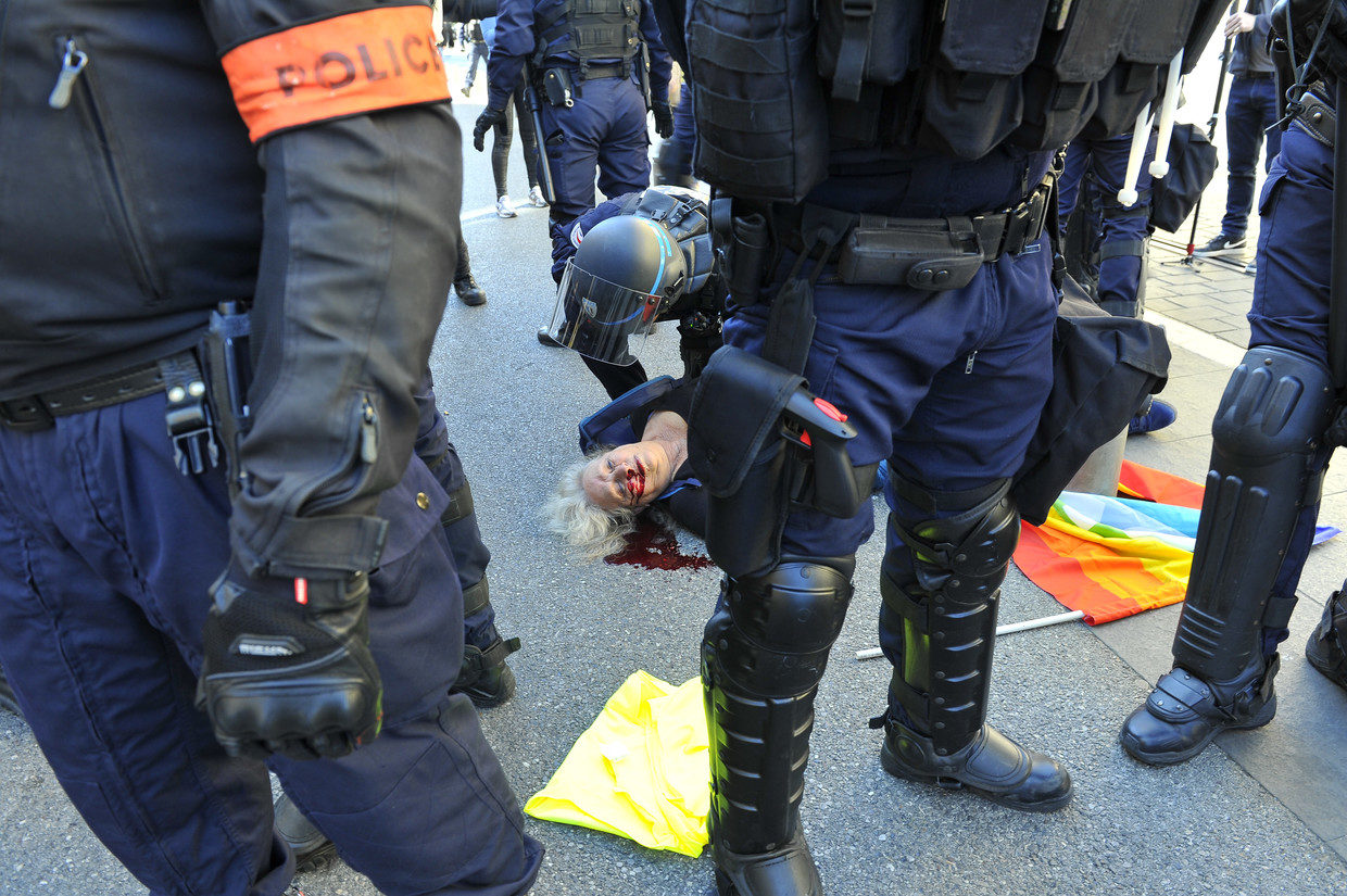 Click to enlarge Genevieve Legay yellow vests