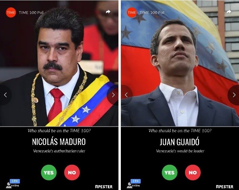 Click to enlarge time poll maduro guaido