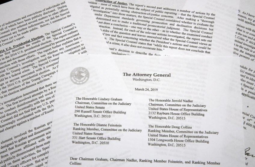 Mueller Report cover letter