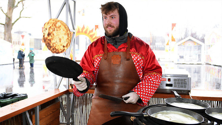 Click to enlarge flipping pancake